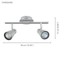 thumbnail image 2 of Xtricity - 2 Heads Ceiling Light, 15.35 '' Width, From The Yorkshire Collection, Black, 2 of 3