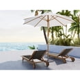 thumbnail image 5 of Elie Teak Outdoor Reclining Sunlounger in Taupe with Wheels, 5 of 6