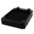 thumbnail image 2 of Water Cooling Radiator, 18 Pipe G1/4 Thread Heat Row Radiator Aluminum Heat Exchanger Radiator for PC CPU Computer Water Cool System 120mm Black, 2 of 5