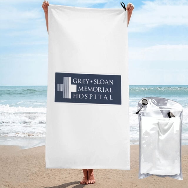 Toalla de playa divertida del hospital Grey And Sloan Memorial, toallas de baño de microfibra, manta de playa suave para desfiles, natación, yoga, mujeres y hombres