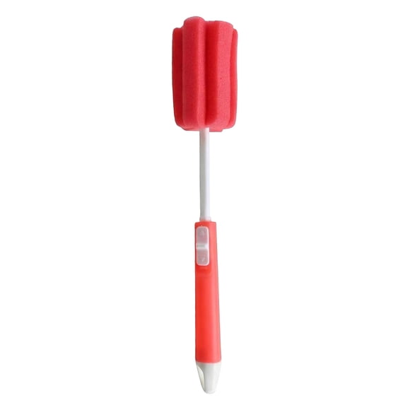 Washing Up Sponge With Handle Adjustable Long Bottle Brush Cleaner For Deep Cleaning Soft Foam Dishwashing Wand For Wine Glasses Mugs Cups Kettles