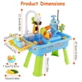 thumbnail image 2 of Imountek 3 in 1 Kids Water Play Table with Electric Faucet, Kitchen Sink & Fishing Game, Role Play Toy for Toddlers Ages 3+, Blue, 2 of 15
