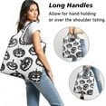 thumbnail image 2 of 5 Pack Foldable Shopping Bag,Halloween Black Pumpkin Silhouettes Reusable Grocery Bags with Pockets,Large Reusable Tote Bags with Handles Waterproof & Lightweight, 2 of 6