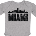 thumbnail image 4 of Inktastic Miami Skyline Grunge Boys or Girls Long Sleeve Baby Bodysuit, 4 of 5