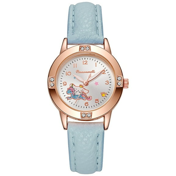 Watches Cinnamoroll Kuromi My Melody Cute Cartoon Rose Gold with Diamond Belt Watch Women's Quartz Watch
