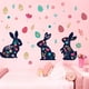thumbnail image 1 of Adhesivos de pared de PVC con forma de conejo y huevo de pascua, 25 x 29 cm, 1 of 4