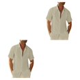 thumbnail image 4 of Camisa con Botones Casual Sonducket para Hombre Caqui XXXL 2piezas, 4 of 6