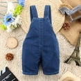 thumbnail image 2 of KIDSCOOL SPACE Baby Toddler Cute 3D Animal Summer Jean Overalls Shortalls,18-24 Months, 2 of 6