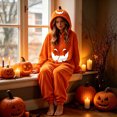 thumbnail image 2 of LILIYA Adult Onesie, Warm Hooded Jumpsuit for Couples, Plush Long Sleeve Bodysuit with Pockets, Cozy Soft One-Piece Pajamas, Halloween Loungewear Suit, 2 of 8