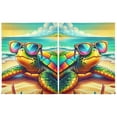 thumbnail image 2 of Turtle Sunglasses Beach Sea Kitchen Curtains Half Tier Curtain 2 Rod Pockets Bathroom Bedroom Cupborad Living Room 27"x24", 2 of 5