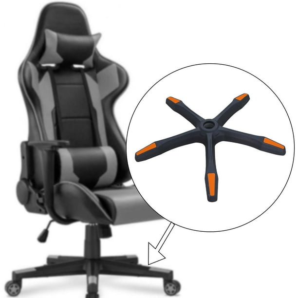 Chairs Reinforced Leg Repair Swivel Gaming Chair Bottom Part Office Chairs Base Orange Walmart