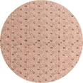 thumbnail image 1 of Ahgly Company Indoor Round Abstract Pastel Orange Abstract Area Rugs, 3' Round, 1 of 6