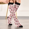 thumbnail image 5 of FORMRS Womens Knee High Socks Casual Long Thick Travel Daily Wear, 1 Pair, Cherries Pattern, 5 of 6