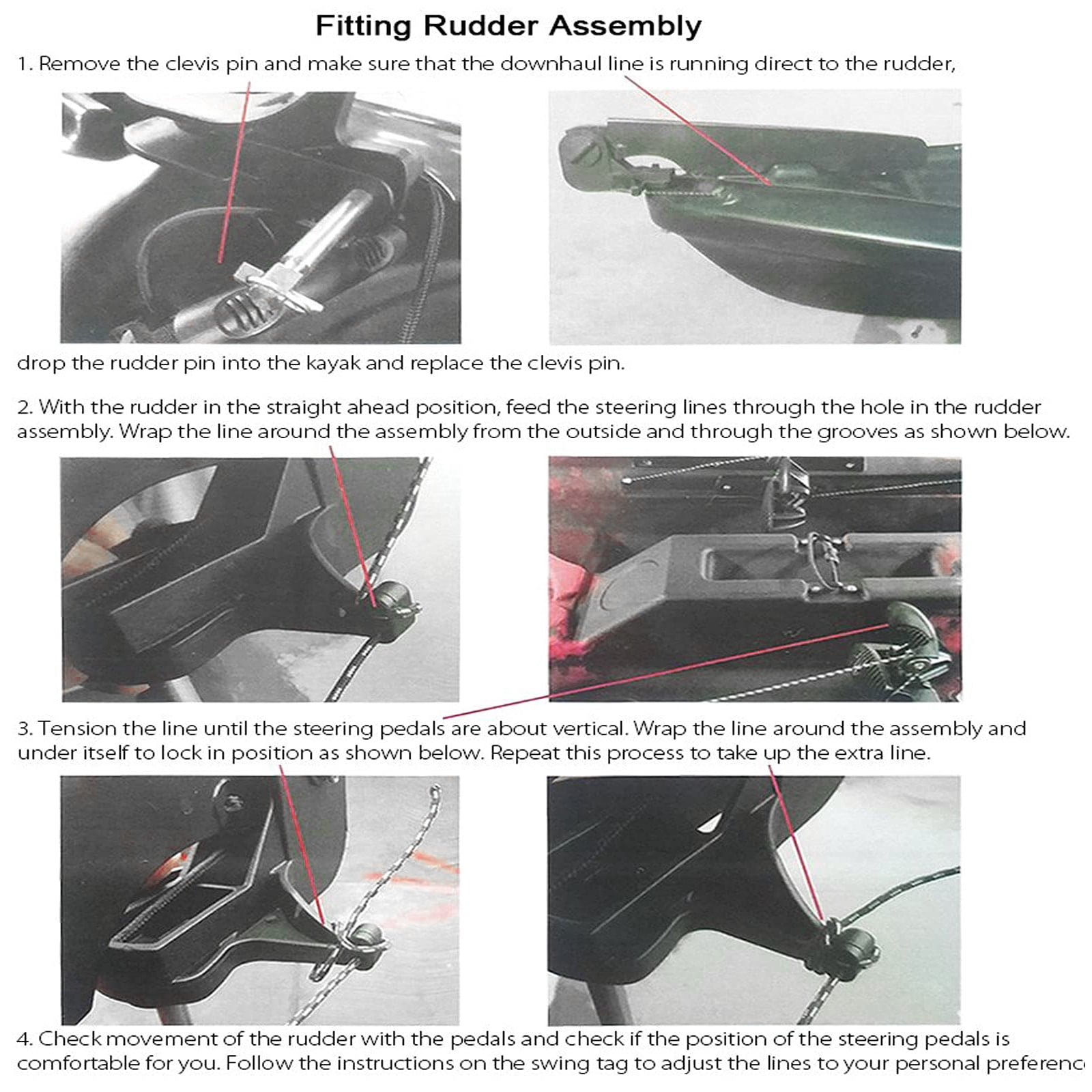Fishing Watercrafts Canoes Boats Rudder Universals Replaceable Canoes Rudder Foot Control Steering Systems Kayak Accessories