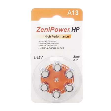 90-Pack Size 13 ZeniPower Hearing Aid Batteries