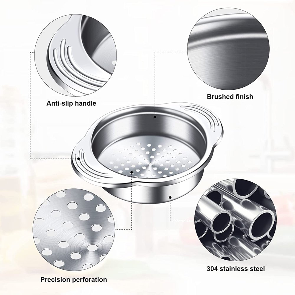Stainless Steel Can Drainer & Oil Press - Compact 11.8x9.3cm Food Strainer For Tuna, Fruit, Noodles & More | Easy Clean Kitchen Tool 6 thumbnail image