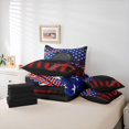 thumbnail image 6 of Manfei Ice Hockey 7pcs Queen Bedding,Sports Themed Bedding Comforter Set Queen,American Flag Decor,Black Reversible, 6 of 7