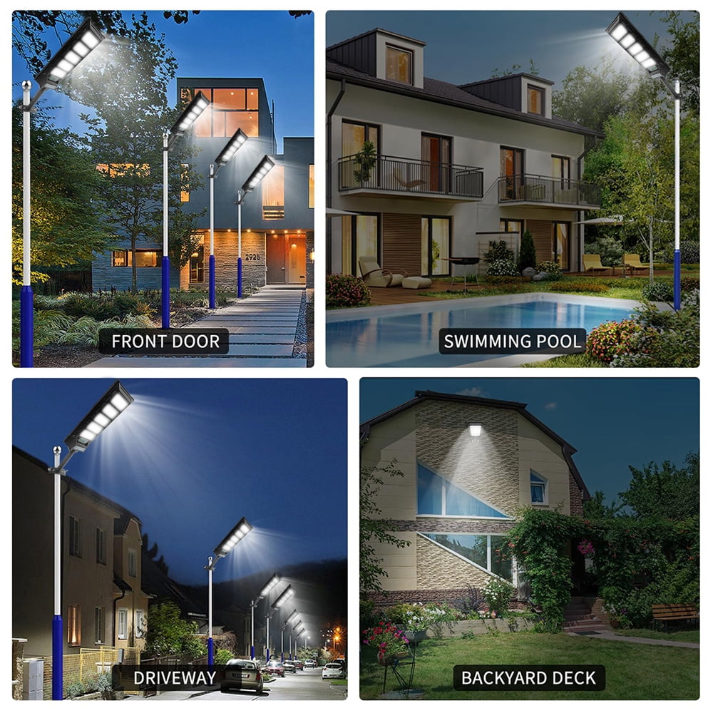 80000LM Solar Street Lights, Outdoor Solar Street Lights Dusk to Dawn, Motion Sensor Solar Flood Lights, Waterproof Outdoor Solar Lights for Patio Garage Courtyard