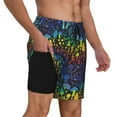 thumbnail image 2 of Bingfone Magical Mushrooms and Flowers for Men's Double Layer Swimming Trunks with Lining, Drawstring Style with Pockets Beach Shorts Men's Swimsuit-XX-Large, 2 of 6
