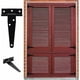 thumbnail image 4 of Laklulu Paquete de 10 bisagras en T negras antioxidantes con tornillos para bisagra de puerta, bisagra de puerta de madera para jardín, bisagra de puerta exterior duradera, ventana, garaje, 2" (negro), 4 of 5