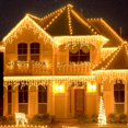 thumbnail image 4 of Guirnalda de luces navideñas de gran tamaño, cortina para Año Nuevo 2024, decoración del hogar, 5 m, 10 m, 15 m, 20 m, guirnalda de luces de carámbanos, guirnalda de luces de carámbanos, 4 of 5