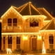 thumbnail image 4 of Guirnalda de luces navideñas de gran tamaño, cortina para Año Nuevo 2024, decoración del hogar, 5 m, 10 m, 15 m, 20 m, guirnalda de luces de carámbanos, guirnalda de luces de carámbanos, 4 of 5