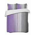 thumbnail image 2 of Quilts Twin Size, Purple Gray Ombre Soft Comforter Bedding Set for Bed, Vintage Country Wooden Lightweight Quilted Bedspread with Pillow Cover(2 Pieces) for All Season, 68x86 Inch, 2 of 6