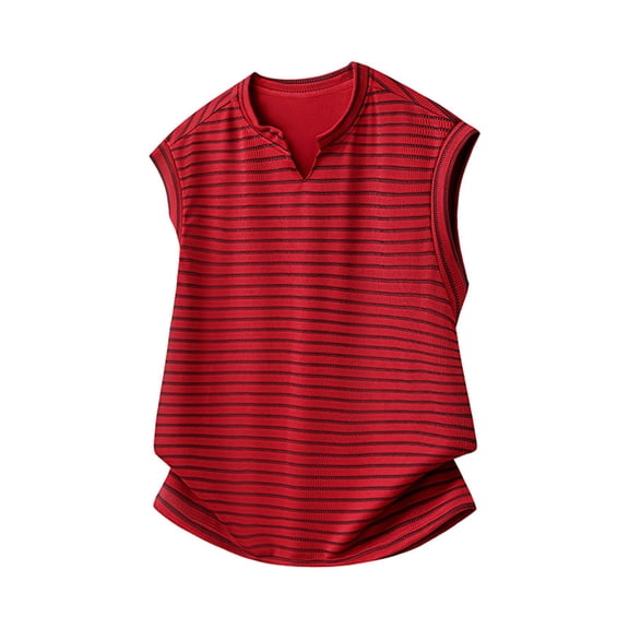 Gym Tank Tops for Men New Men’s Stripe Tank Tops, Loose Muscle Gym Sleeveless Shirts,V-Neck Fashion Tee for Summer Beach Vacation 3XL