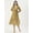 Mustard, variant on DressBerry Women’s Printed Poly Georgette V Neck 3/4th Bell Sleeves Calf Length Flared Hem Light Weighted Casual&nbsp;Summerwear Beachwear Partywear All Purpose One Piece Dress