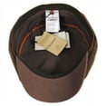 thumbnail image 4 of Pigskin Leather Newsboy Cap - S  - Brown, 4 of 4