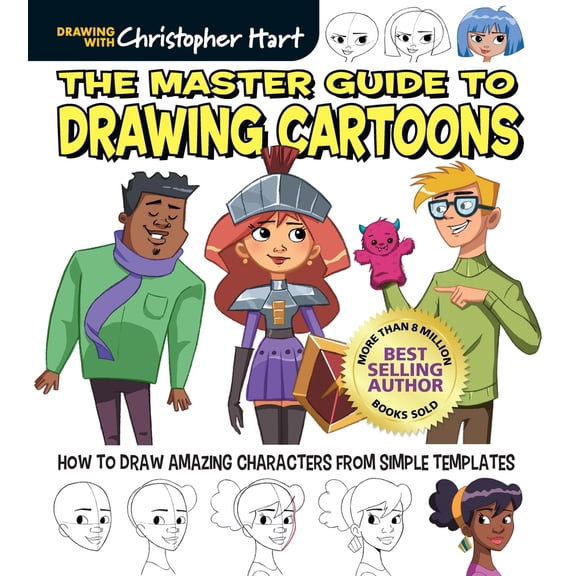 Pre-Owned Master Guide to Drawing Cartoons: How to Draw Amazing Characters from Simple Templates - Step-By-Step Beginner Guide to Cartooning for Adults and Kids (Paperback) 1684620392 9781684620395
