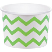 Fresh Lime Green Chevron Paper Treat Cups, 6pk