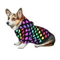 thumbnail image 7 of Honeii Rainbow Hearts Print Small Dog Hoodies Pet Hooded Sweatshirts Fall Winter Puppy Cat Sweaters Warm Clothes for Small Dogs Outfits Costume-XX-Large, 7 of 7