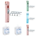 thumbnail image 2 of Office Stationery Set Portable Push Stapler with Reusable Clips Handheld Paper Clam Clip Dispenser 55 Sheet Capacity No Hole Punch Free Binding Tool for Documents Student Test Papers Home & School Cr, 2 of 9