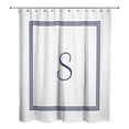 thumbnail image 2 of Creative Products Navy Blue and White Letter S Monogrammed 71x74 Shower Curtain, 2 of 7