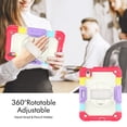 thumbnail image 3 of Case for iPad Mini 7 A17 Pro 2024/Mini 6 2021 8.3 Inch 7th/6th Gen with Screen Protector, 360 Degree Rotating Kickstand Hand Strap Shockproof Cover with Shoulder Strap, Rainbow Red, 3 of 7