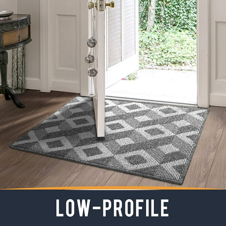 OEAKAY Indoor Doormat,Non-Slip Backing Low-Profile Durable Door Rug,Machine  Washable Floor Mats Entrance, 32x20, Clay Kaleidoscope