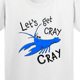 thumbnail image 4 of Inktastic Let's Get Cray Cray Cute Blue Crayfish Youth T-Shirt, 4 of 5