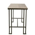Roman Industrial Counter Table, Brown Bamboo Top, Counter Height