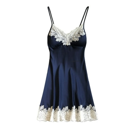 

Opperiaya Women Lingerie Silk Robe Dress Nightgown Sleepwear Nightdres