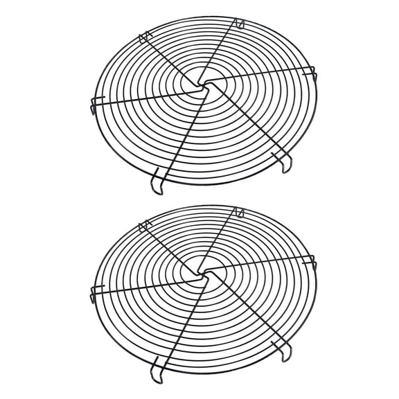 Qusenong 2Pcs Round Cooling Rack Non-stick Drying Rack Bread Cooling Rack Baking Supply