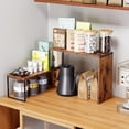 thumbnail image 5 of Kitchen Countertop Organizer, Spice Rack Cabinet Organizer Shelf Stackable Counter Corner Shelves Organization and Storage for Pantry, Counter top, Coffee Station Wood Rustic Brown, 5 of 6