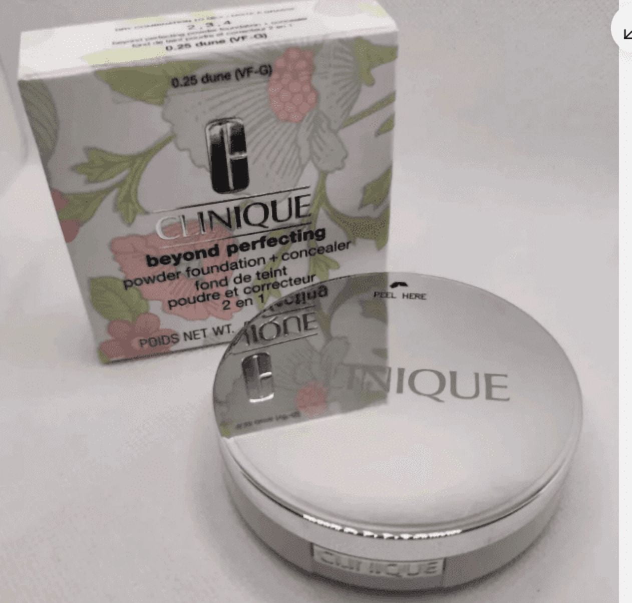 CLINIQUE BEYOND PERFECTING FOUNDATION 0.51 OZ DUNE CLINIQUE/BEYOND PERFECTING DUNE FOUNDATION COMPACT POWDER 0.51 OZ (15 ML)