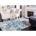 thumbnail image 3 of Safavieh Evoke Pavel Floral Area Rug, Gray/Light Blue, 3' x 3' Square, 3 of 11