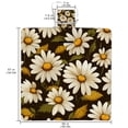 thumbnail image 2 of Daisy Canvas Picnic Mat Outdoor Blanket Waterproof Extra Large Picnic Blanket for Camping Beach Park Foldable Portable Mat with Handle and Sandproof Backing 200x150cm Gray Color, 2 of 6
