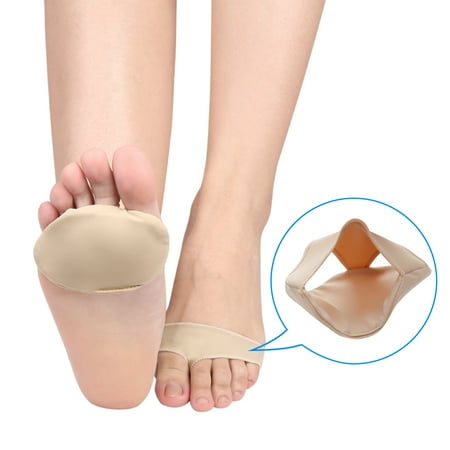 - Pair Fabric Silicone Ball of Foot Pads Insoles Metatarsal Cushion Pad Sore Forefoot Support