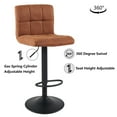 thumbnail image 4 of Duhome Faux Leather Bar Stools Set of 2 Swivel Barstools Counter Stools with Back Adjustable Bar Chairs for Kitchen Island Bar, Brown, 4 of 8