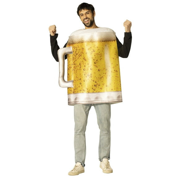 Imposta Costumes Beer Mug Halloween Costume, Yellow, Adult One Size, 30101-OS