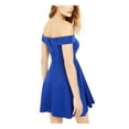 thumbnail image 2 of Teeze Me Womens Juniors Pocket Mini Fit & Flare Dress Blue 1, 2 of 3