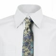 thumbnail image 3 of Men's Tie, Hand Drawn Wild Roses Art, 3.7", Lavender Blue and Multicolor, by Ambesonne, 3 of 4